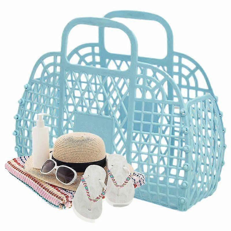 Jelly Tote Bright Jelly Bags Återanvändbar presentkorg Girls Beach Bag Jelly Handväska för småbarn Halloween Brud Påskkorg