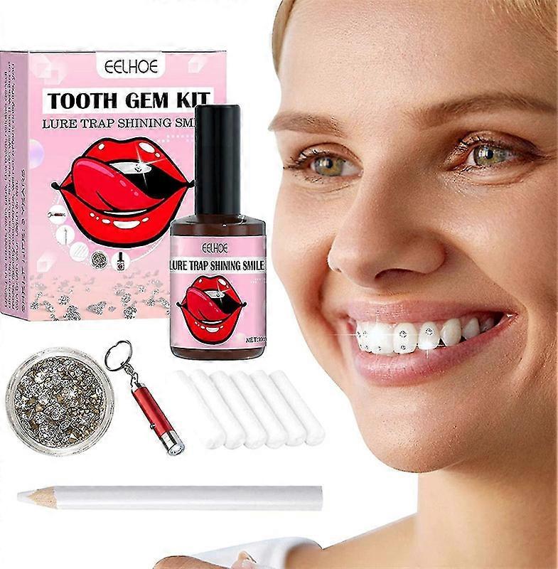 DIY Tooth Crystal Gem Kit with Curing Light and Glue