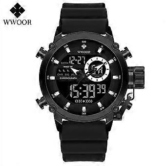 New Fashion Military Sports Men's Nylon Watches Digital Quartz Wristwatch Waterproof Dual Display Clock Relogio Masculino