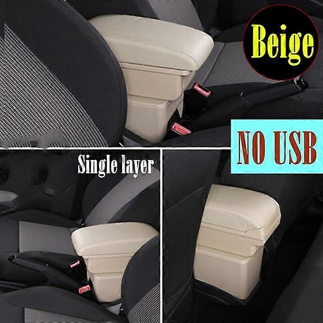 For Seat Ibiza 6L armrest box double layer usb