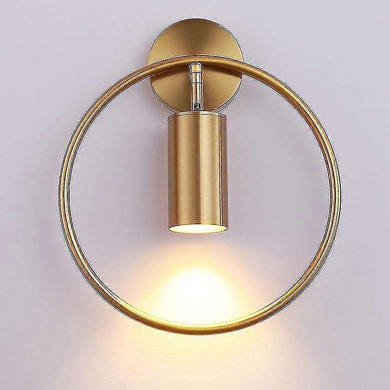 Wireless Sconces Light,ndoor Sconce Metal Circular Led Lights Fixture Dcor
