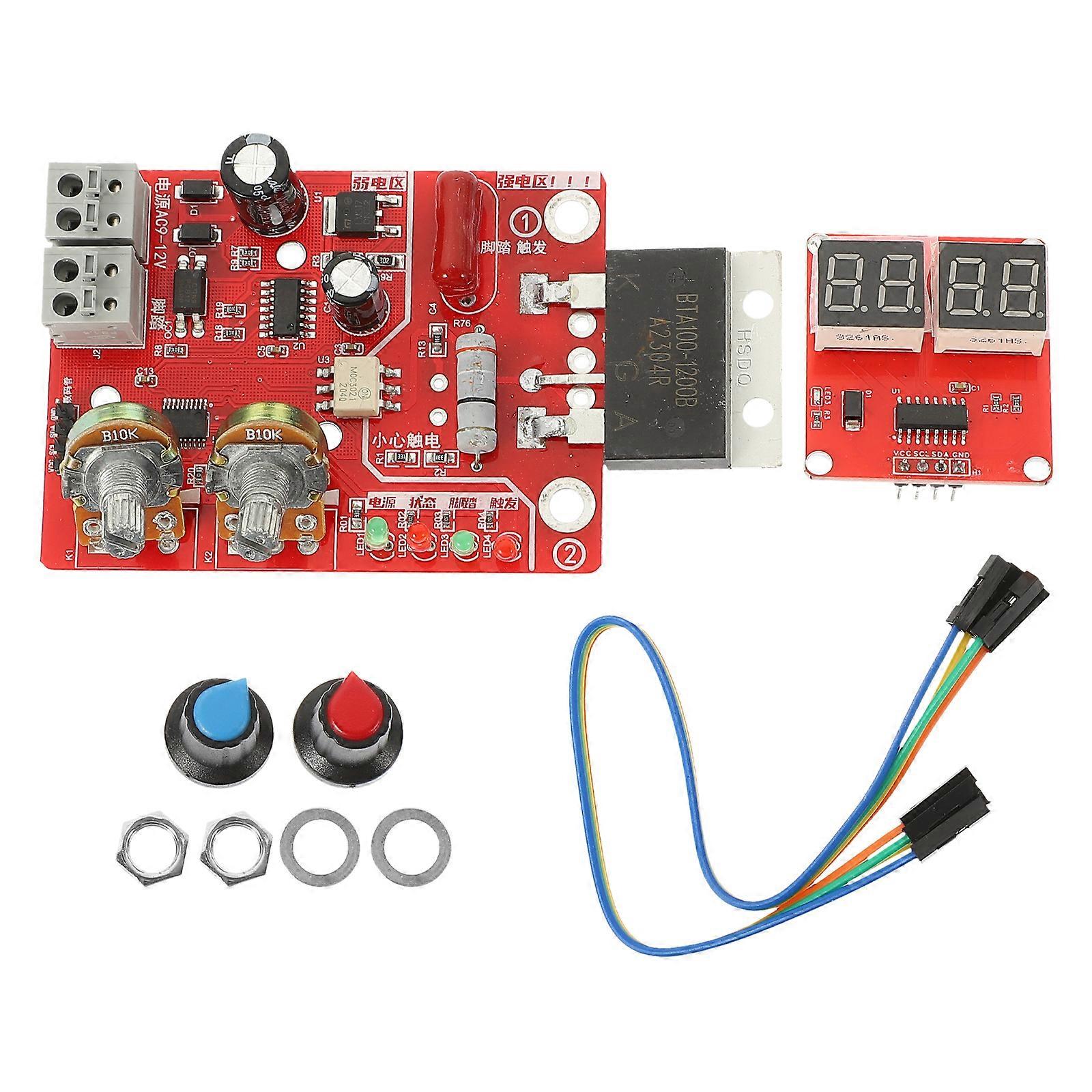 Spot Welder Control Board Adjustable 100A Digital Display DIY Controller Board