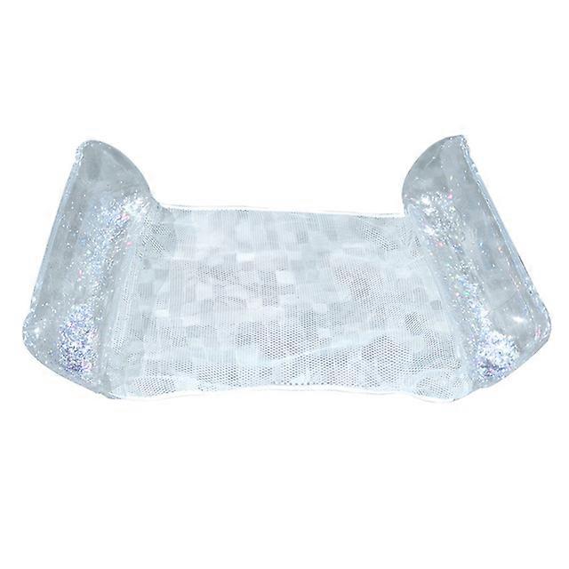Water Hammock Recliner Portable Inflatable Floating Swimming Mattress Foldable with Sequins Swimming Pool Accessories
