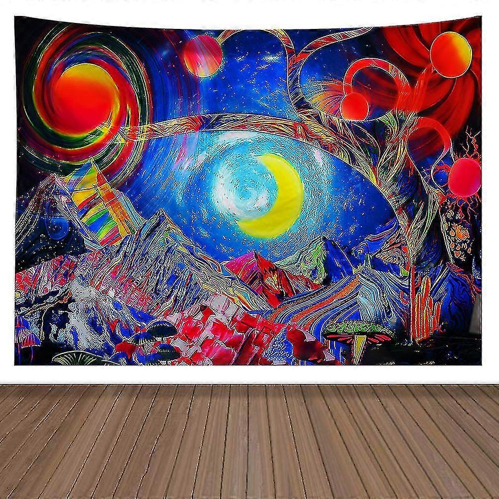 psychedelic Trippy Peaked Mountains Wall Hanging Tapestry Decor
