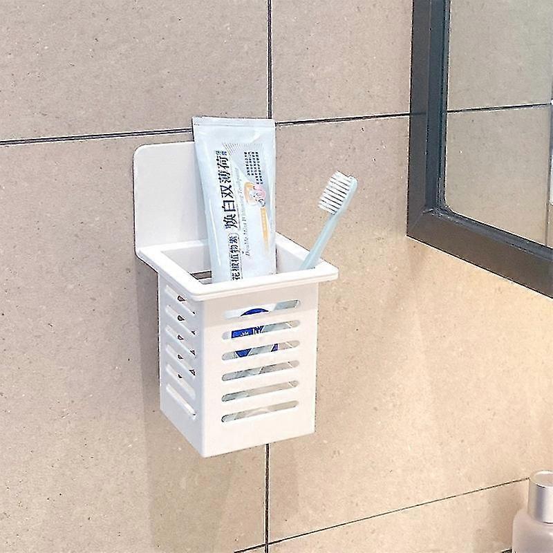 Punch-free Toothpaste Holder Storage Rack Wall Mounted Toothpaste Toothbrush Organizer Bathroom Rack Kitchen Storage Box
