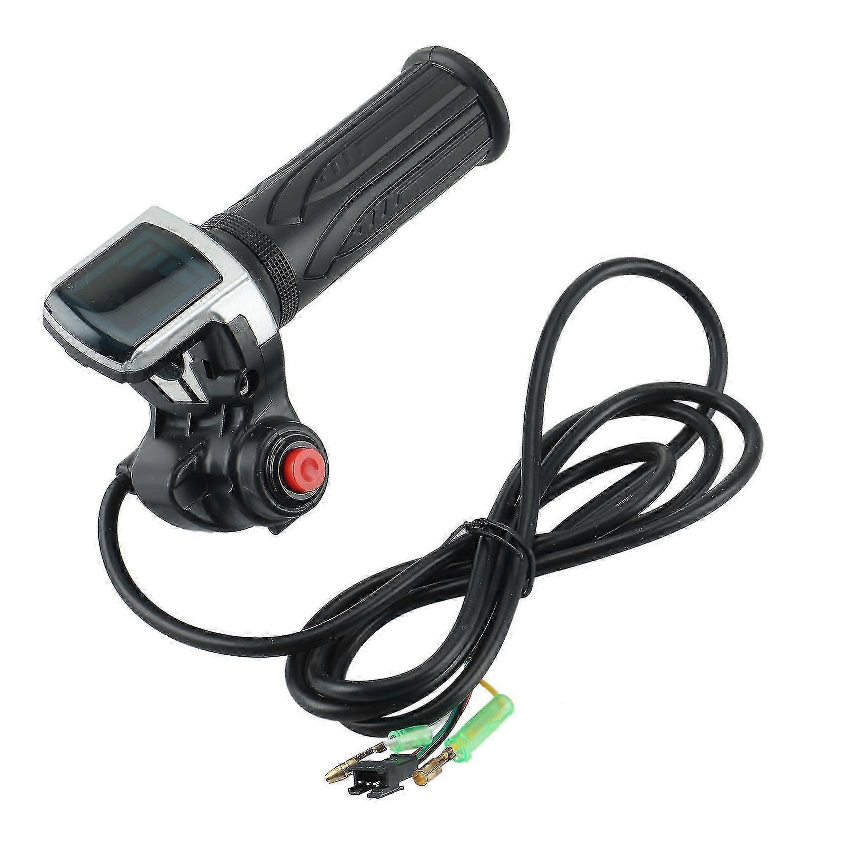 36V Electric Bicycle Scooter Speed Throttle Grip LCD Display with Switch EBike Twist Throttle Accel