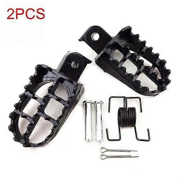 جديد 2PCS مساند القدمين أوتاد القدم دراجة نارية السخرية واسعة موتوكروس الأسود الألومنيوم منصات