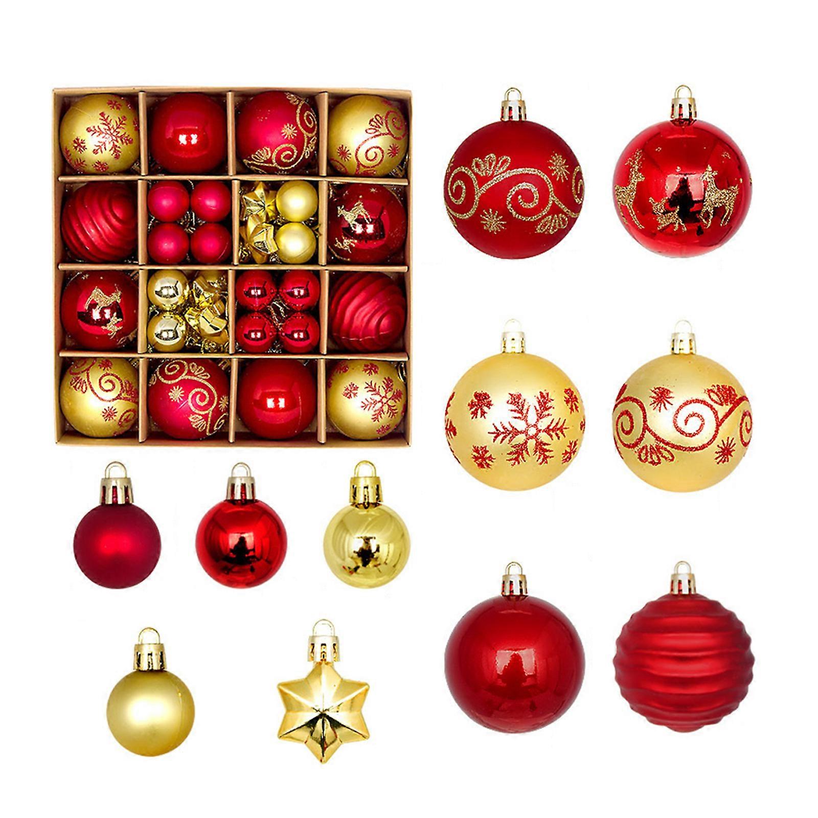 44PCS / SET Julbollar Prydnadsföremål Boll Splittersäker för julgran Semester Bröllop