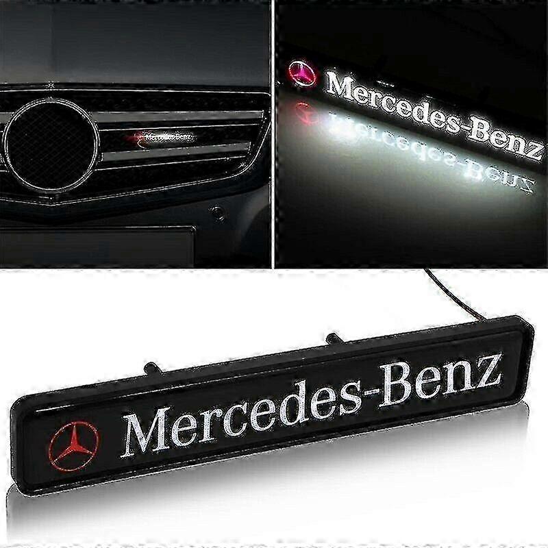 Mercedes benz front grille badge led light luminous universal a class c class e class s class