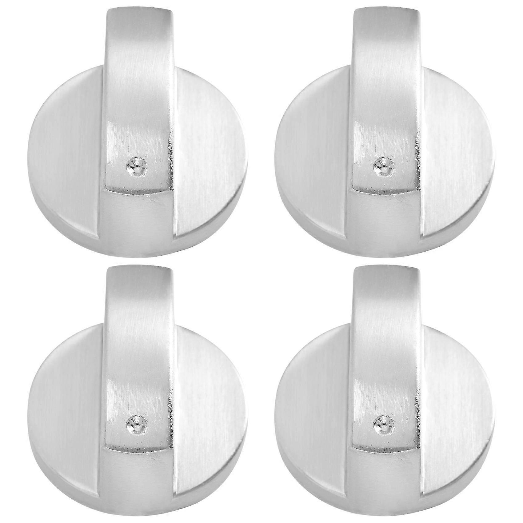 Neue Herdknöpfe, Backofenknopf (4 Stück), 6 mm universelle silberne Herdsteuerungsknöpfe Adapter Backofenschalter Kochen