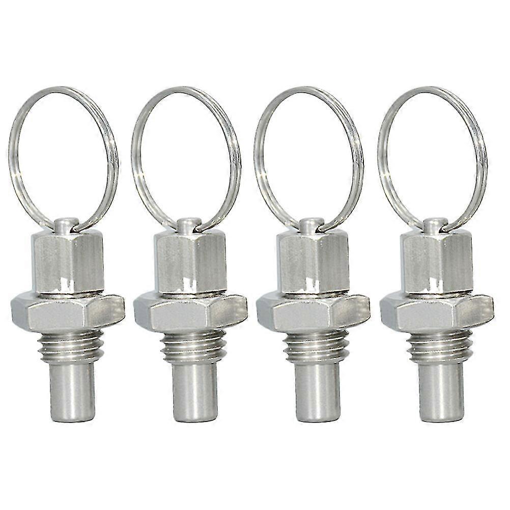 4 Pcs Hand Retractable Plungers Spring Loaded Plunger Threaded Spring Plunger Stubby Hand Plunger