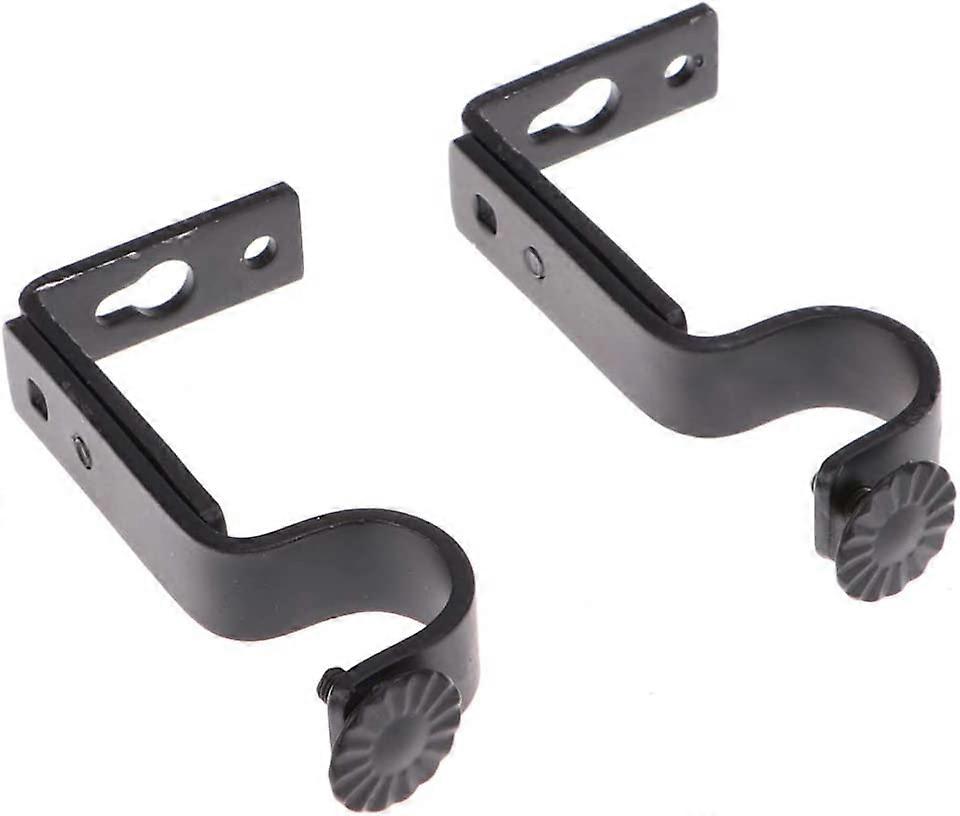 2 قطعة قضيب ستارة بين قوسين الأجهزة أسود اجتياز تصاعد قوس ستارة قضيب حامل دائم أسود قابل للتعديل جدار قوس ستارة القطب قوس دراب