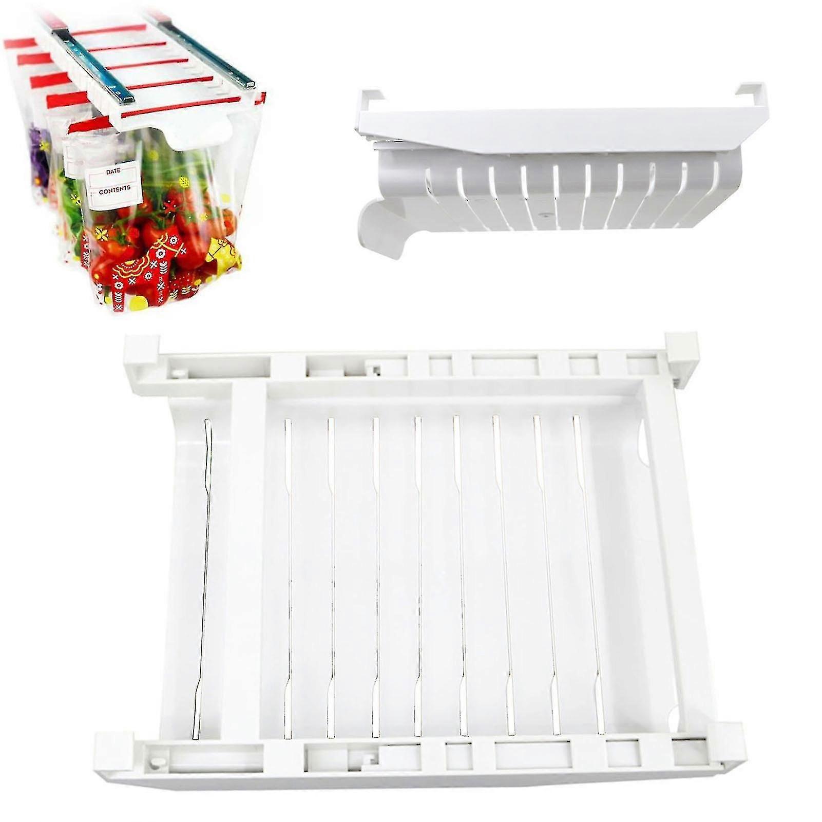 Refrigerator Track Organiser Telescopic With 10 Cooler Bags For Refrigeration