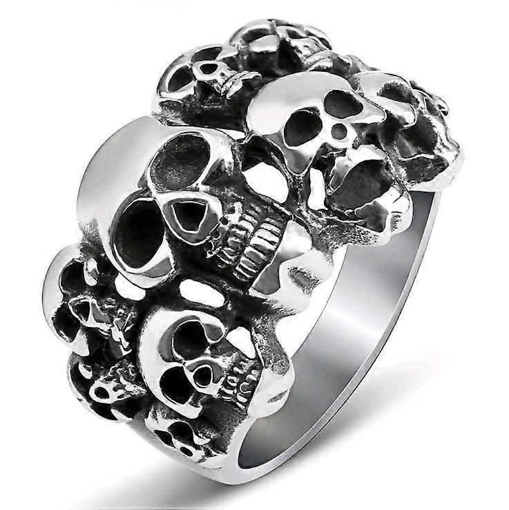 men's ghost head ring skull ring