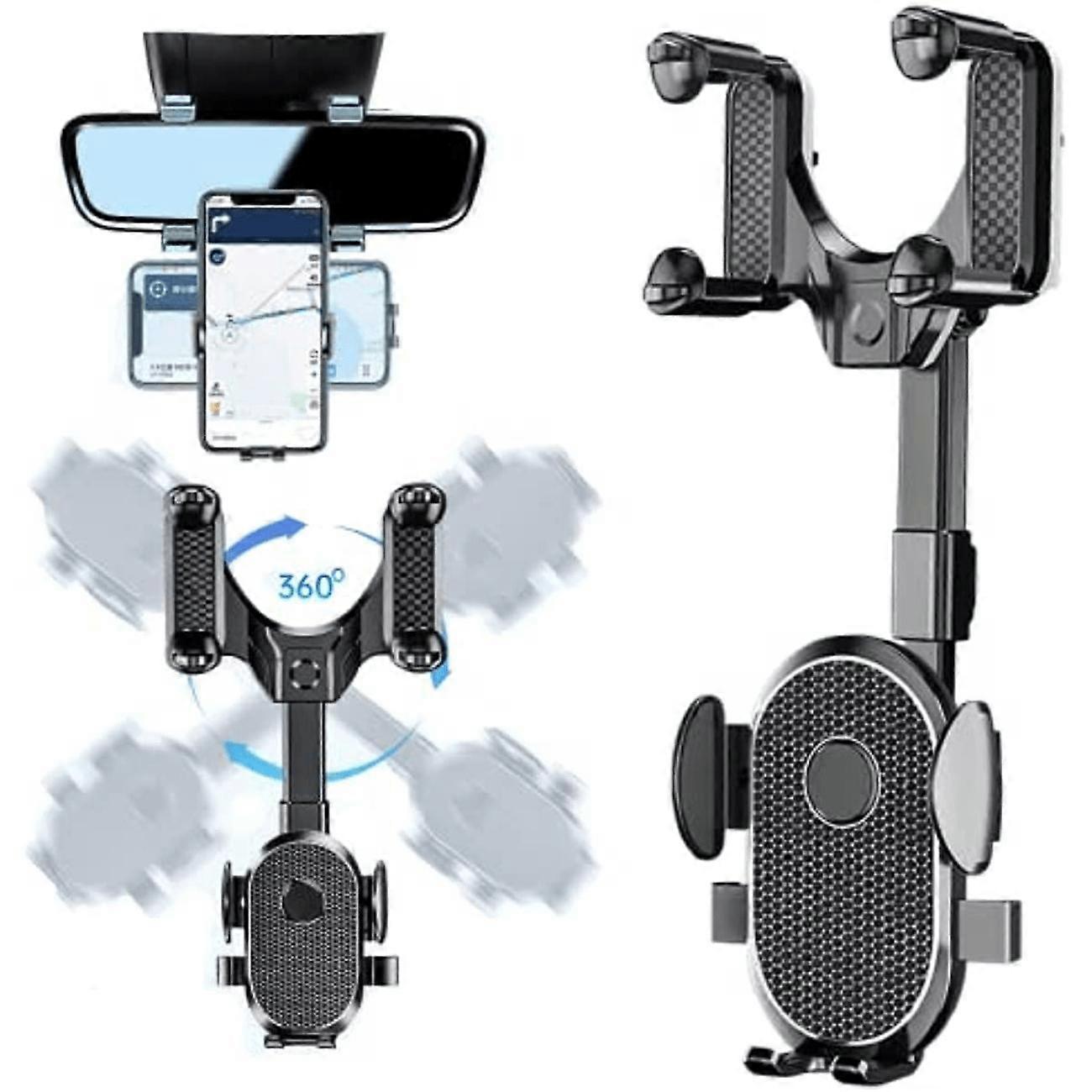 2023 حامل هاتف سيارة مطور ، حامل هاتف مرآة الرؤية الخلفية ، حامل قيلولة قابل للتعديل ، حامل هاتف سيارة عالمي قابل للسحب بزاوية 360 درجة مئوية لجميع Pho