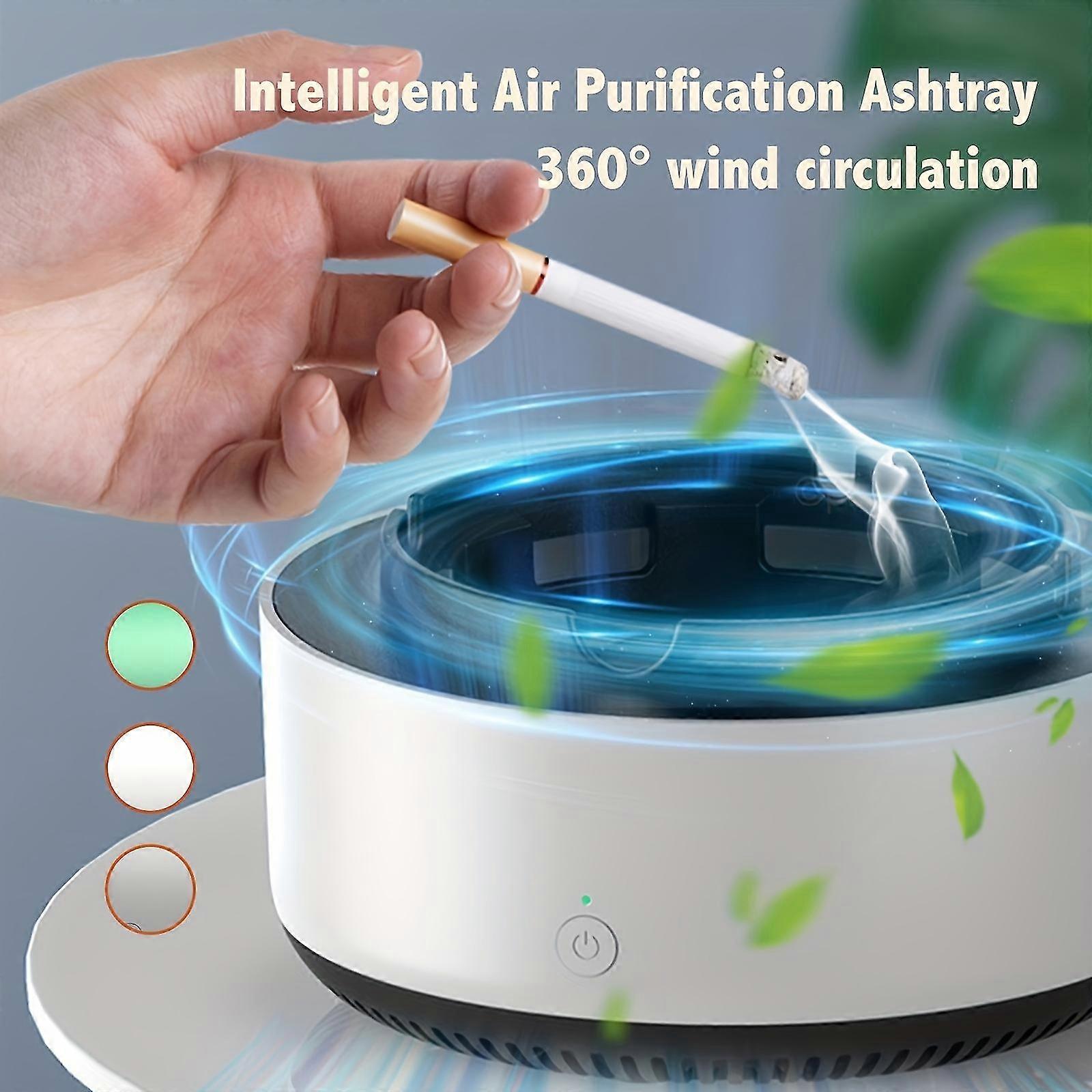 1pc, Smart Ashtray Air Purifier, Instantly Clears Second-hand Smoke And Odor, Battery Not Included, Household Gadgets, Holiday Gift, Birthday Gift, Gi