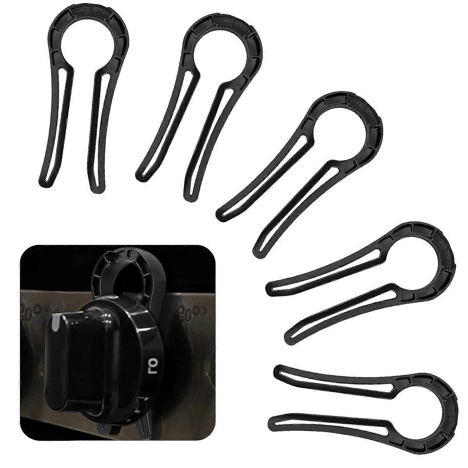 5st Gasspis Knopplås, Babysäkra Ugnsknoppar Täcker Lås För Barnsäkerhet, Spis Knopp Lås Med Universell Storlek Barnsäkerhetsskydd