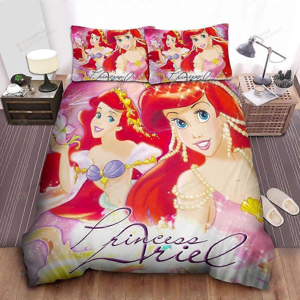 v5487 Lençóis Princesa Ariel Com Jóias de Luxo Capa de Edredão Conjunto Lençóis IU5487