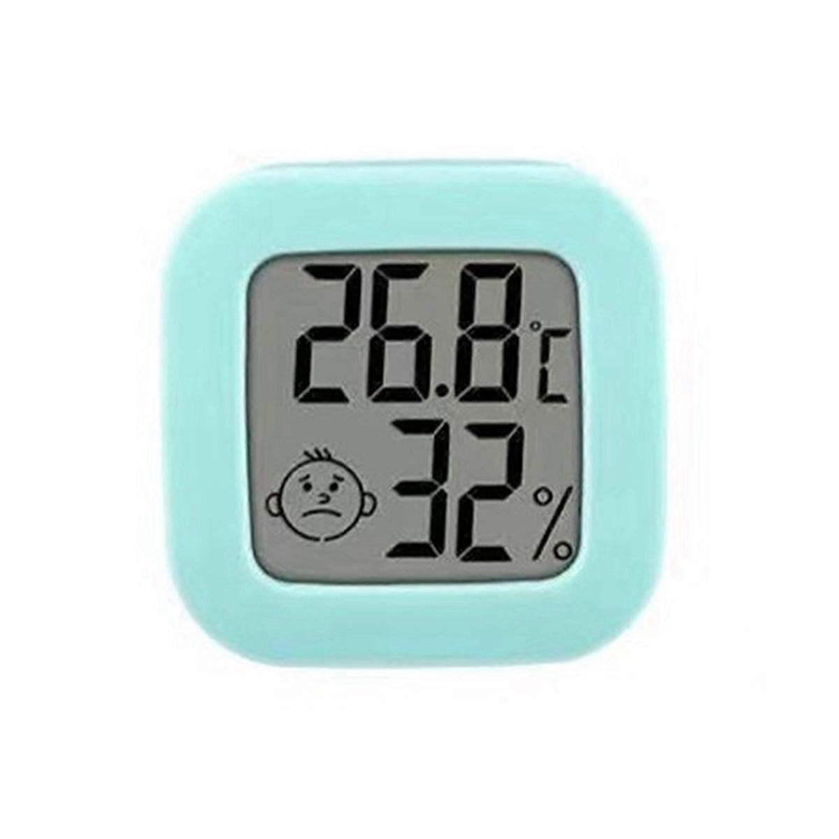 Mini Face Electronic Thermometer Home Office LCD Thermometer Double Sided Tape