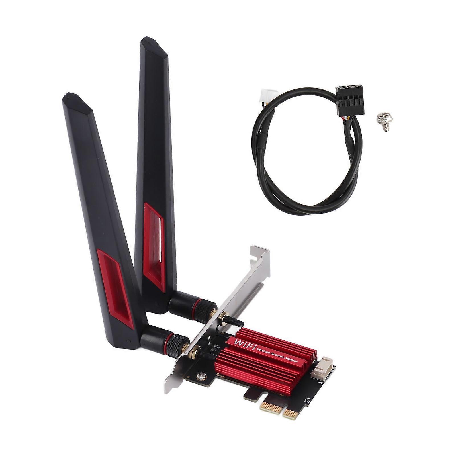 7260AC Pro PCIE WiFi Card 1200Mbps 2.4G 5G Dual Band BT4.0 PCIE Wireless Network Card with 2 10dBi Gain for Windows 7 8 10 11