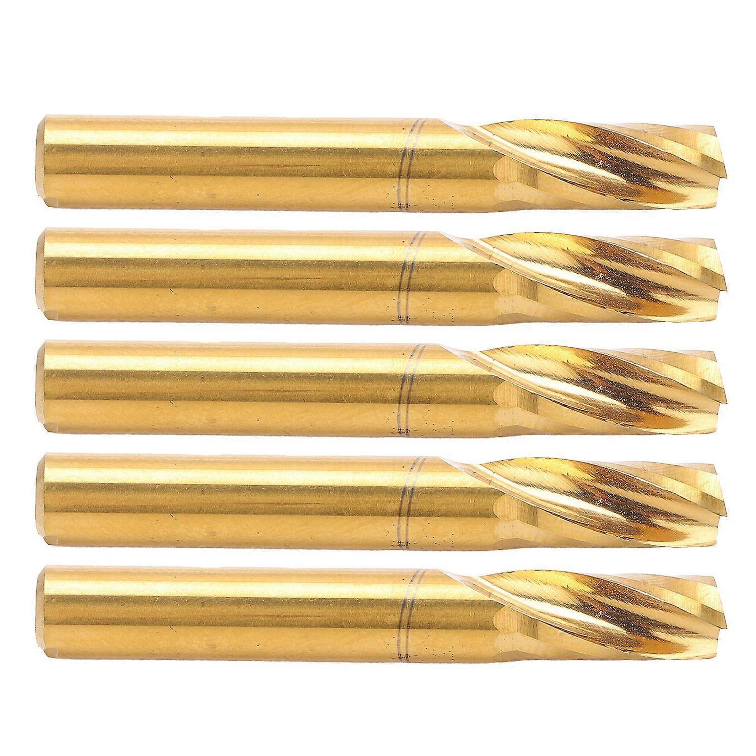 5Pcs Milling Cutter Single Flute Spiral High Speed Steel End Mill CNC Cutting Tool 6x15x50mm