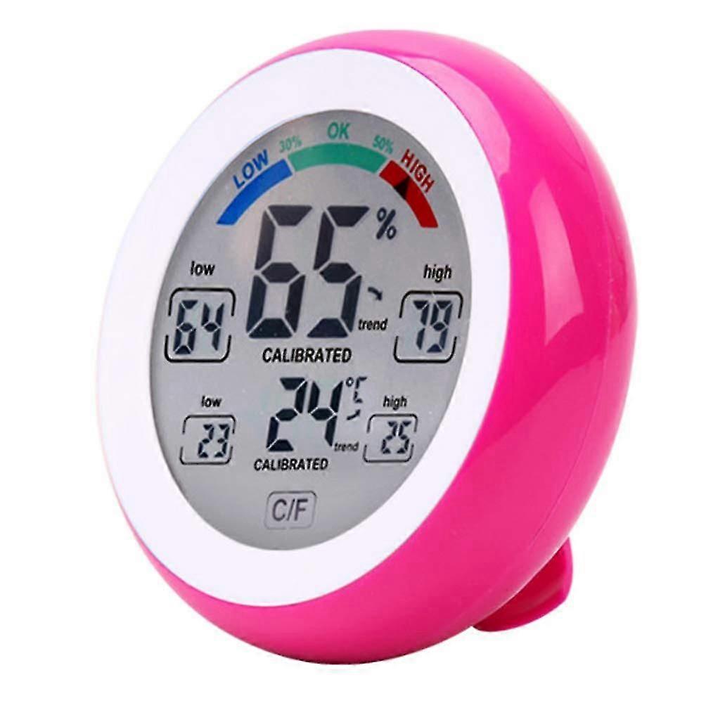 Round Touch Screen Thermometer Household High-precision Indoor Temperature And Humidity Meter Precise Electronic Digital Display