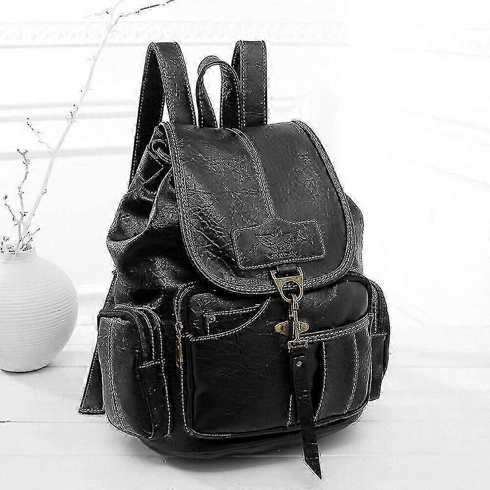 Kvinnor Läder Ryggsäck Axelväska Stöldskydd Handväska Flicka Casual Satchel Skola-Bra