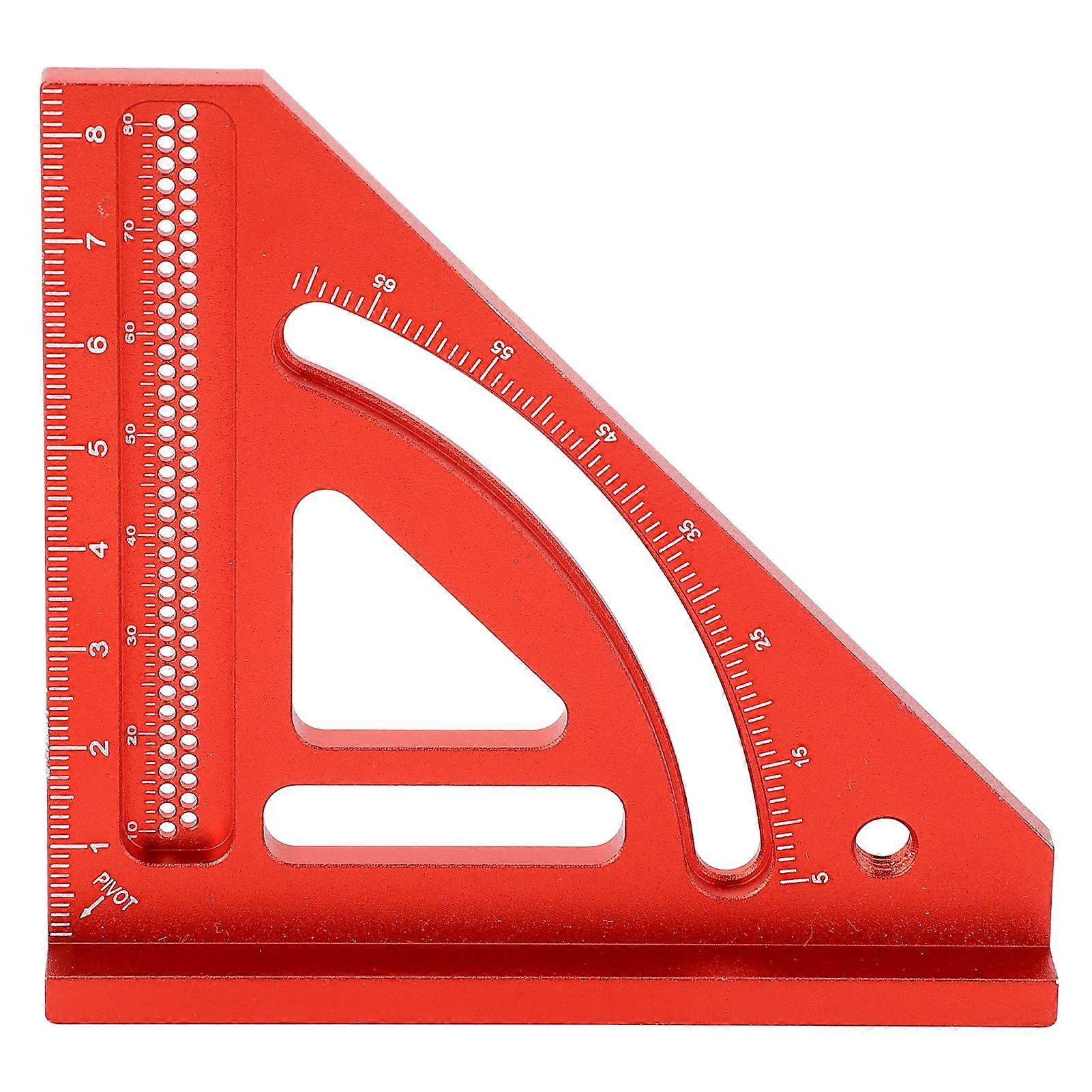 Carpenter Square Woodworking Small Accurate Mini Aluminum Triangular Ruler Integrated Tool