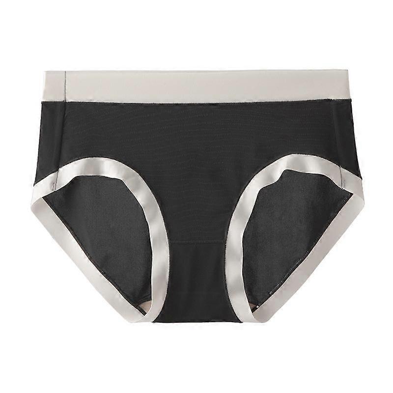 Breathable Underwear Quick Drying Ice Silk Underwear Seamless Women's Underwear Mid Waist Antibacterial High Elasticity Comfortable Triangle Pants