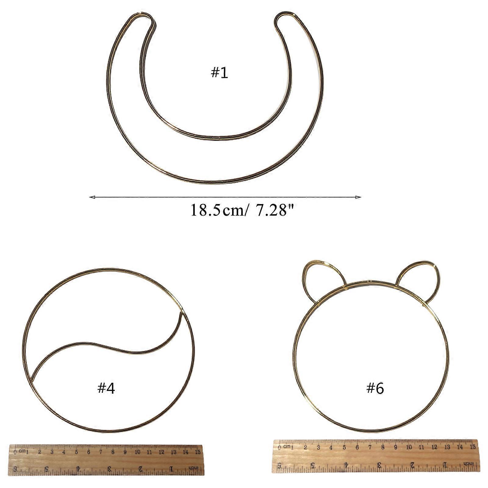 Dream Catcher Metal Hoops Irregular Cloud Animal Shape DIY Macrame Iron Ring Multicolor