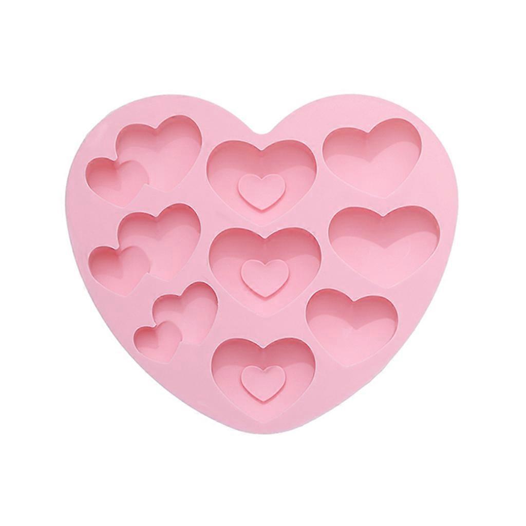 الشوكولاته مختلف القلب سيليكون العفن أقراص سكرية كعكة حلوى الصابون قوالب DIY الخبز أدوات تزيين لكعكة الحلوى الوردي
