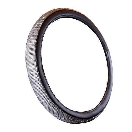 Steering Wheel Cover Non slip Easy to Install Anti scratch Wear resistant Protective Grip Rhinestone Stylish Handlebar Cover for Car