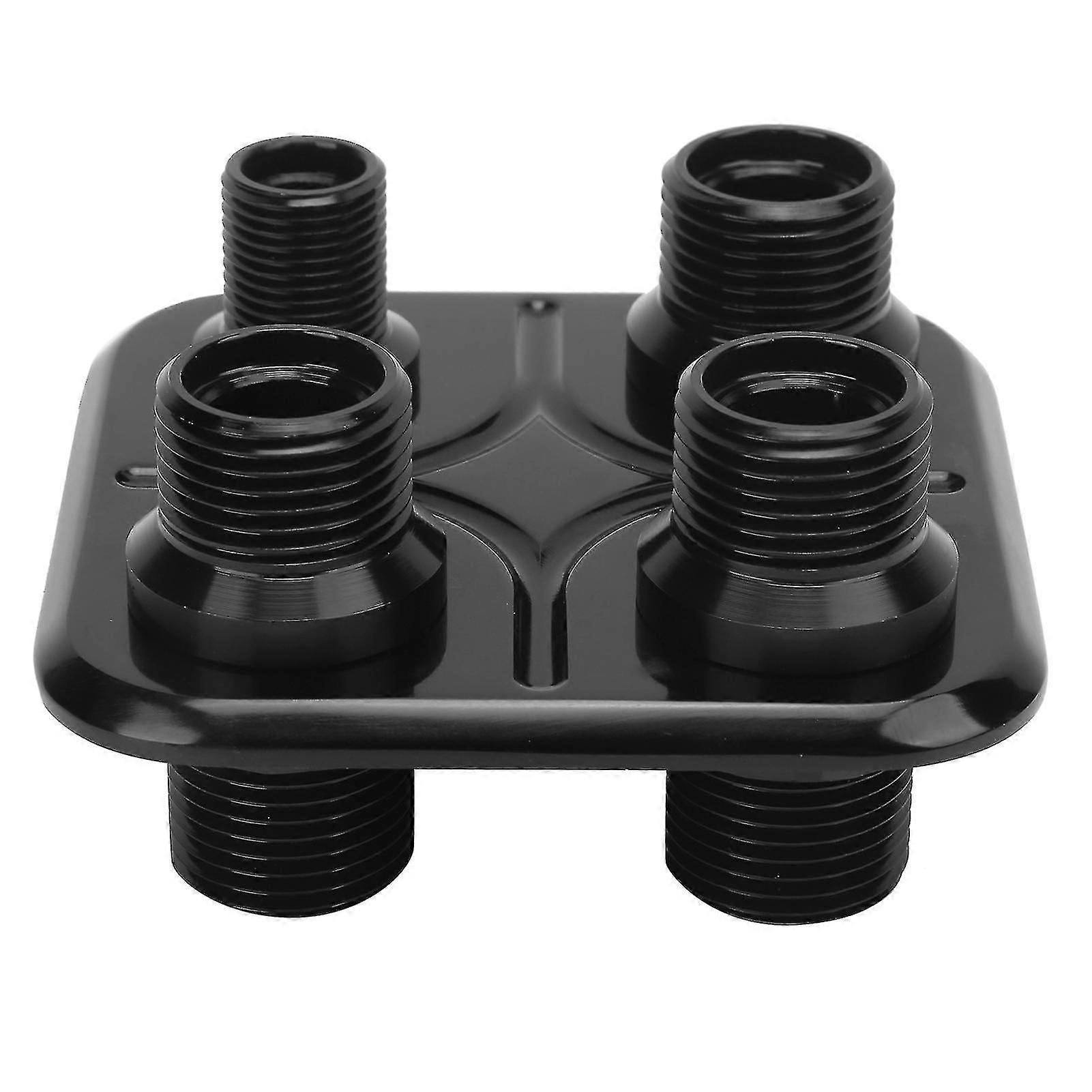 Car 4port Air Conditioning Bulkhead Hose Fitting Universal Modification Replacement For Gm Performanceblack