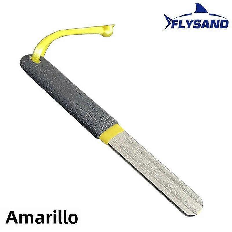 FLYSAND Portable Double Slot Fishing Hook Sharpening Tool Diamond Hook Sharpener Fishing Accessories