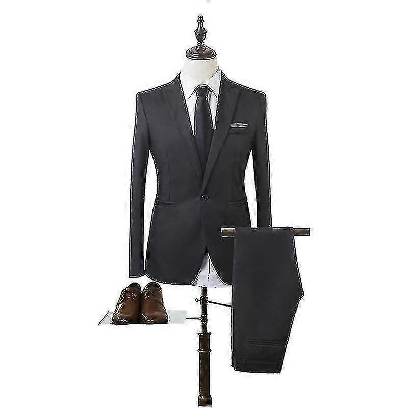 Herren Eleganter Anzug einfarbiger Anzug