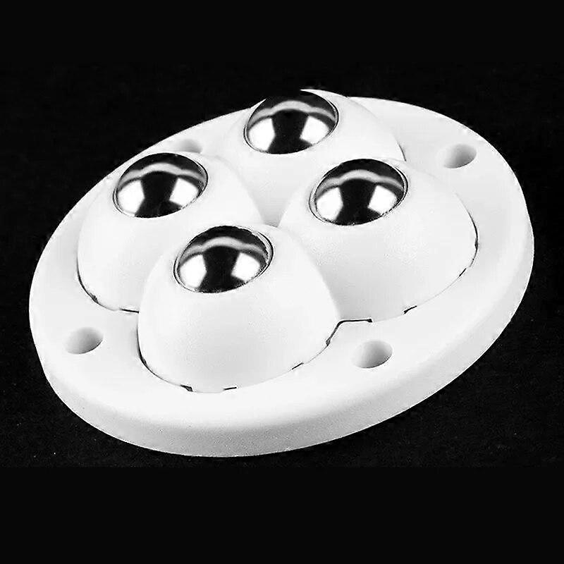 4 Stainless Steel Balls /Set Universal Wheel 360 Rotation Self Adhesive Pulley Base for Furniture Storage Box Bedside Table Move Accessories