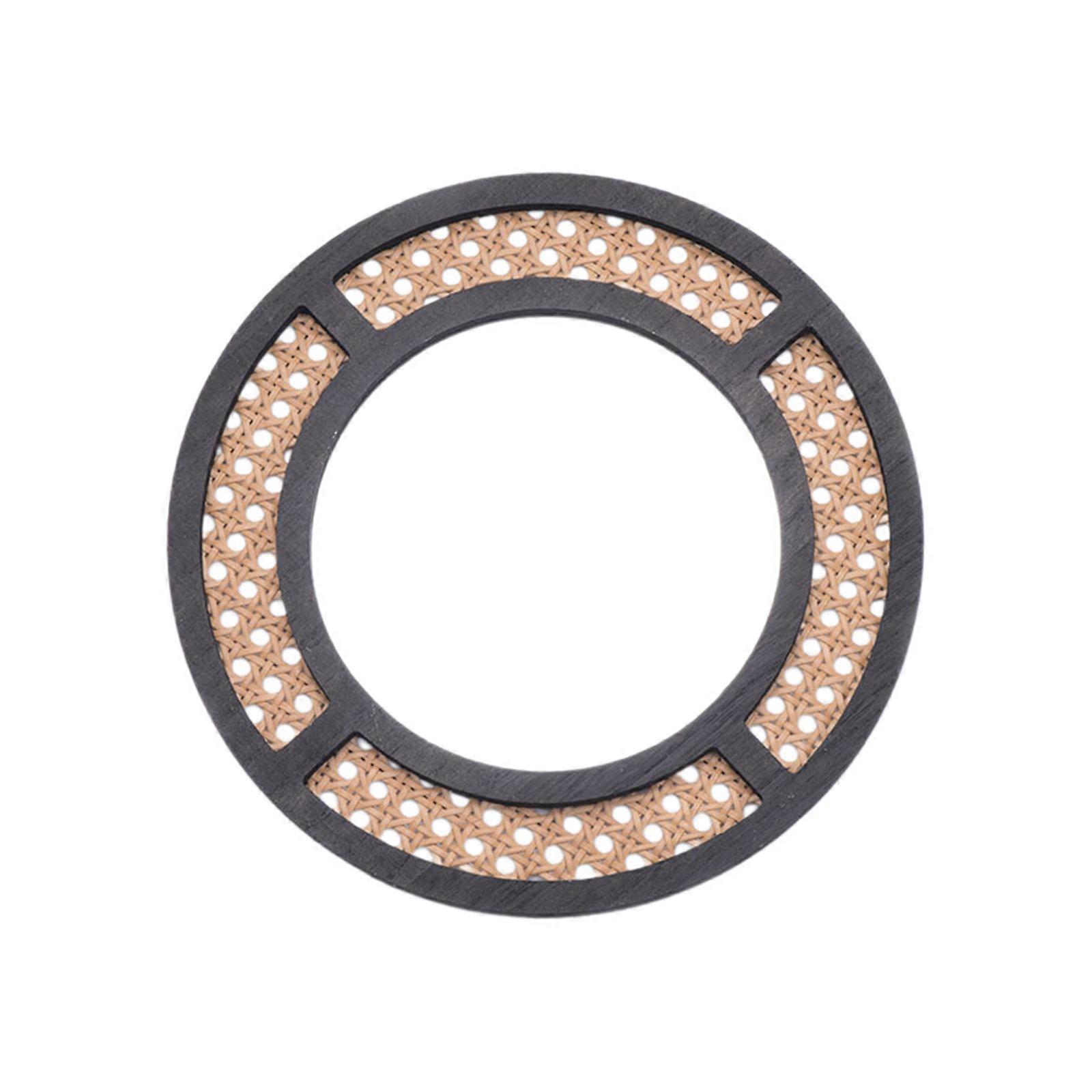 Böhmisch Gewebt Rattans Innovative Kunst Dekore Make-up Verspiegelt Badezimmer Wandbehänge Verspiegelt Wandmontage Make-up Verspiegelt Schwarz