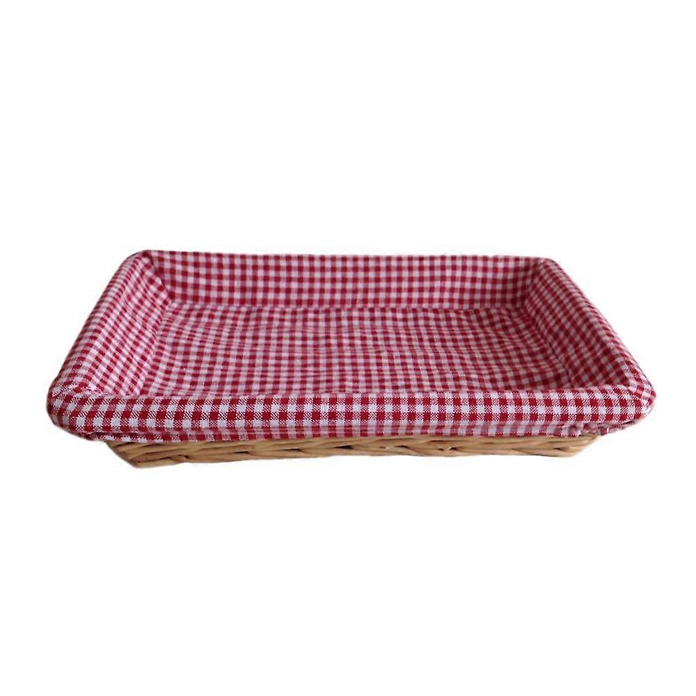 Flat Rectangular Wicker Tray