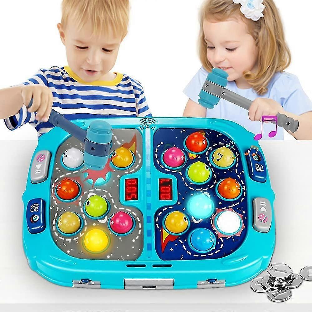 Whack-a-mole game, whack-a-mole game for children, knocking toys for children, sound and light inter