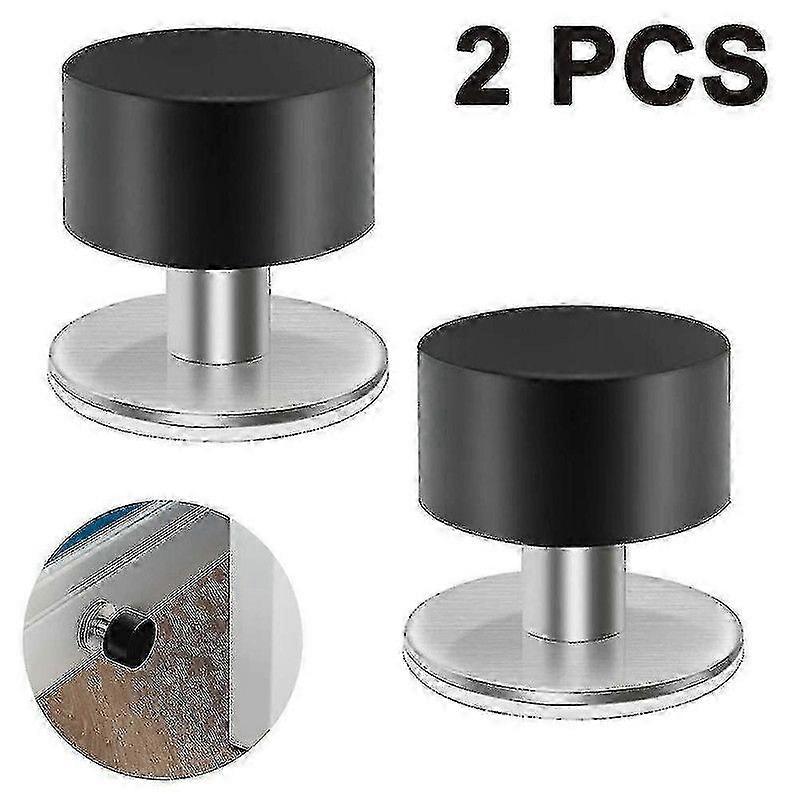 2 Stück selbstklebende Türstopper Robuste Edelstahl-Gummistopper -z