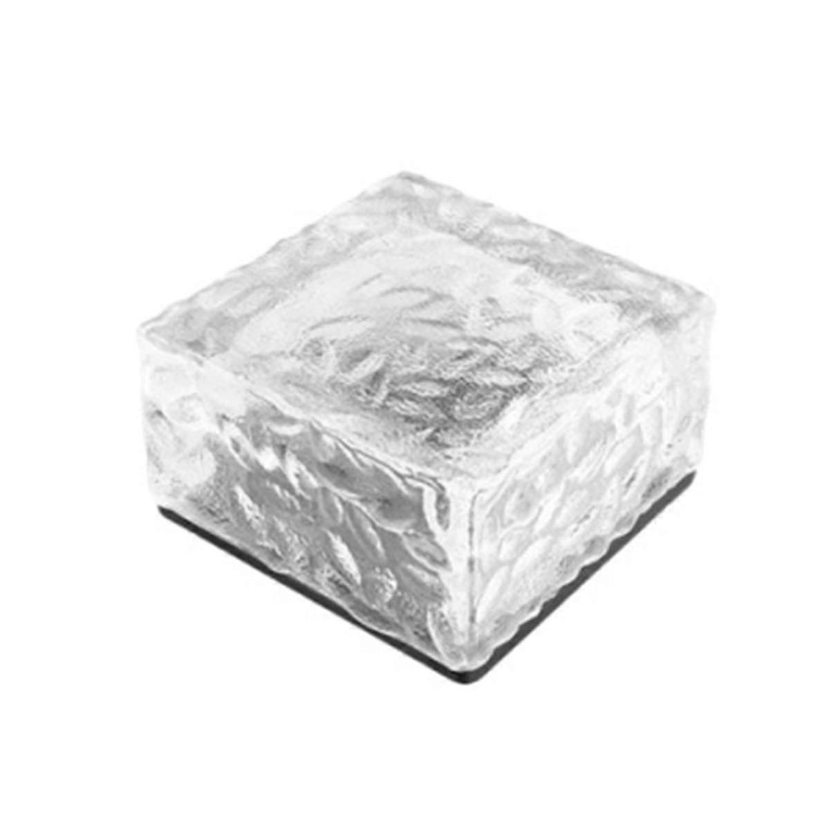 屋外防水ソーラーライトLEDアイスブリックランプ階段ステップ舗装ランプヤードパティオ芝生ガーデンデコレーションライトC