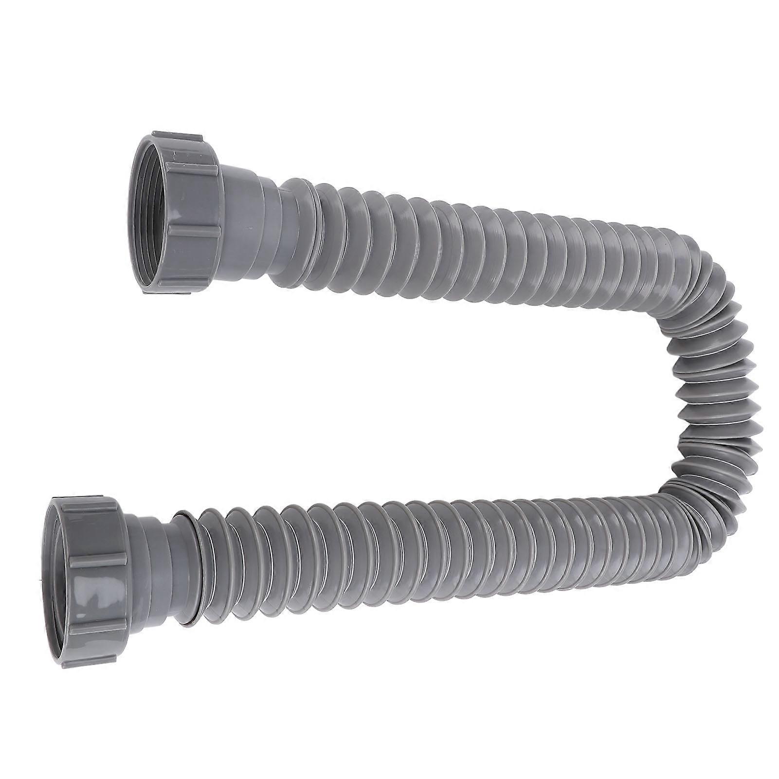 Expandable Flexible P Trap Pipe Kit Single Kitchen Sink Drainage Solution with Adapter Seal Circle Leakproof Fittings