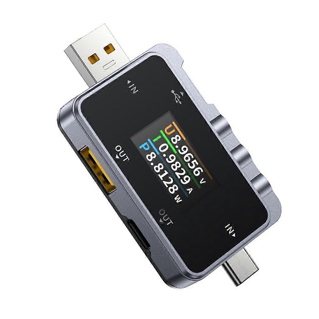 MultiInterface USB Type C Power Meter Tester with Fully Color LCD Display