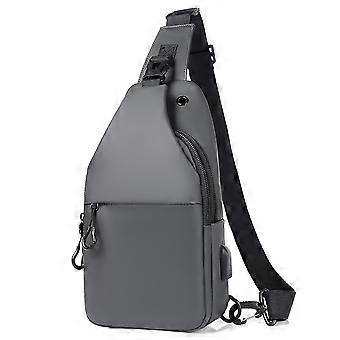 Kleine zwarte sling crossbody rugzak schoudertas voor mannen vrouwen, lichtgewicht één riem rugzak sling bag rugzak voor wandelen wandelen fietsen reizen