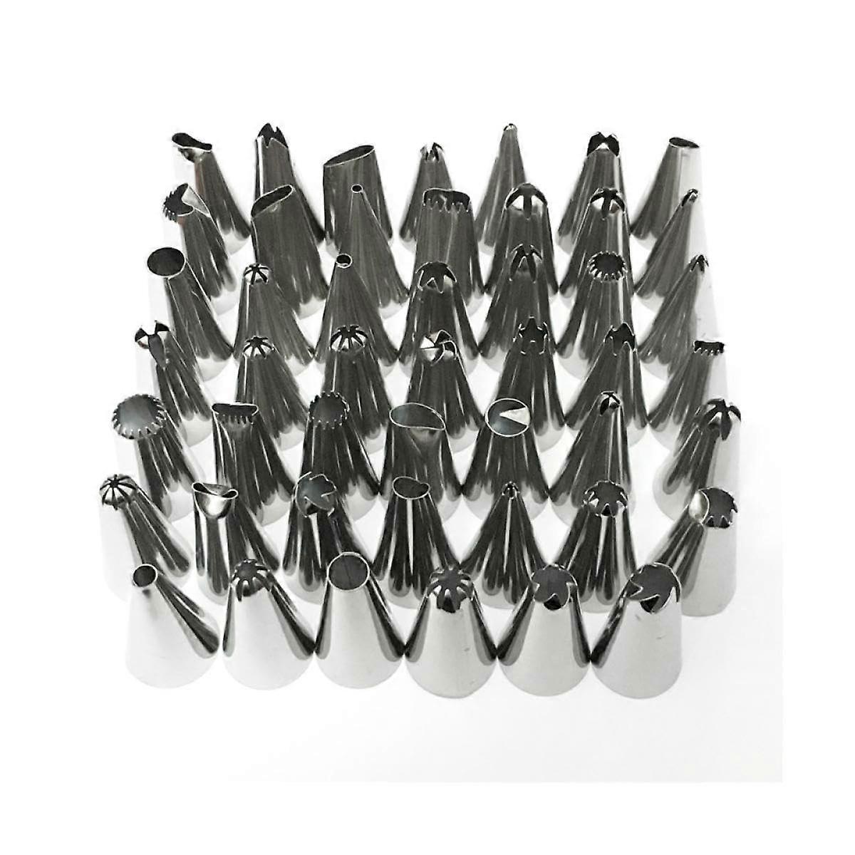 48 Pcs Stainless Steel Nozzle Tips Cake Decorating Set with Icing Piping Tools for Baking and Pastry Decorating