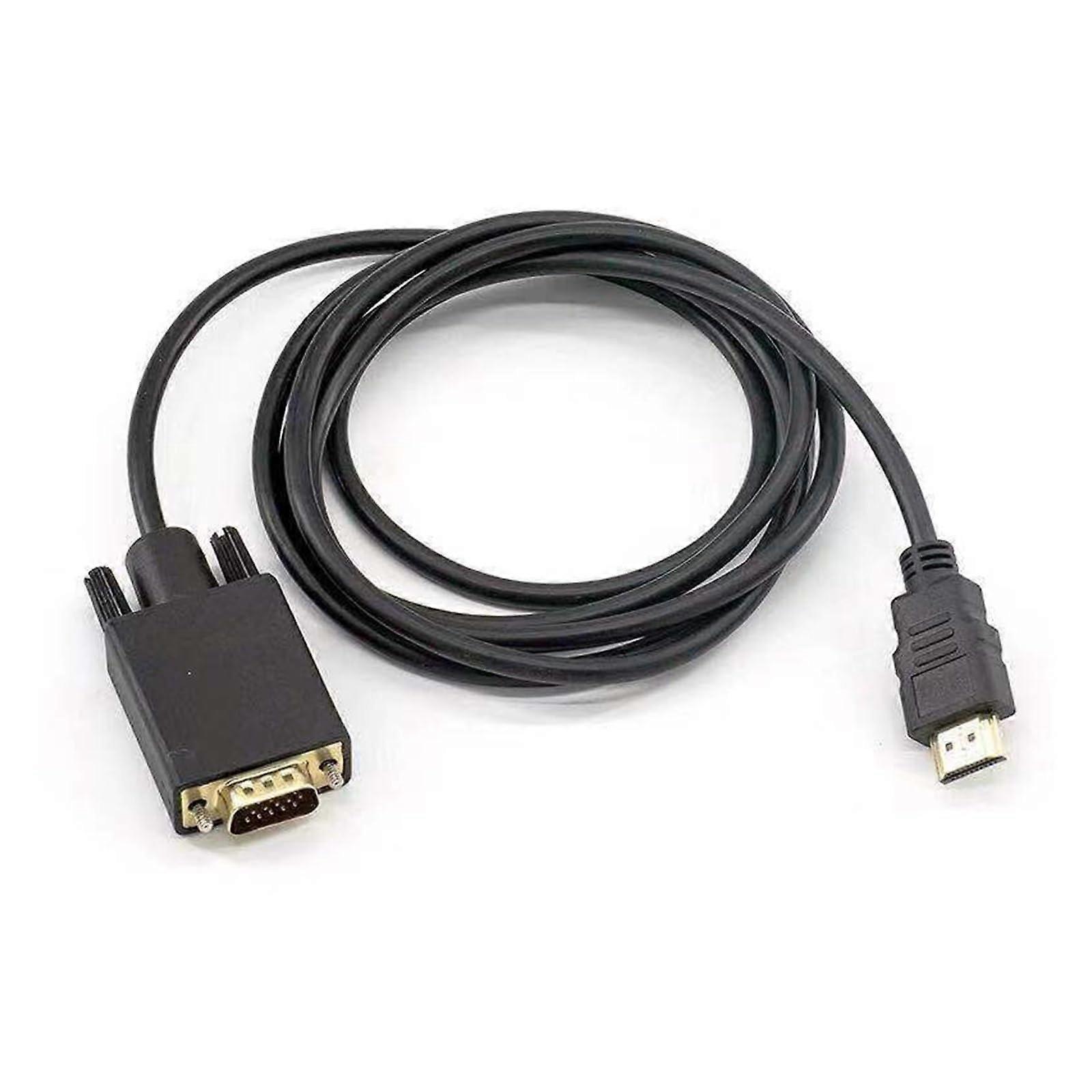 HDMI to VGA Adapter Cable 1.8 Meters Computer Display 1080P high-Definition Video HDMI to VGA