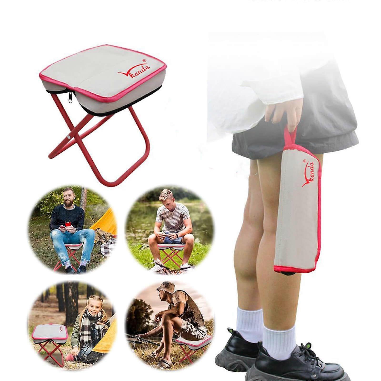 Camping Stool, Mini Folding Stool with Compact Design, Lightweight Camp Chair for Fishing and Hiking Adventures