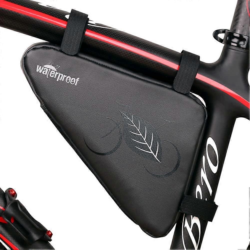 Bike Bicycle Frame Storage Bag, 2L Waterproof Triangle Pouch for Phone, Wallet, Keys, Tools, MTB Front Tube Bag