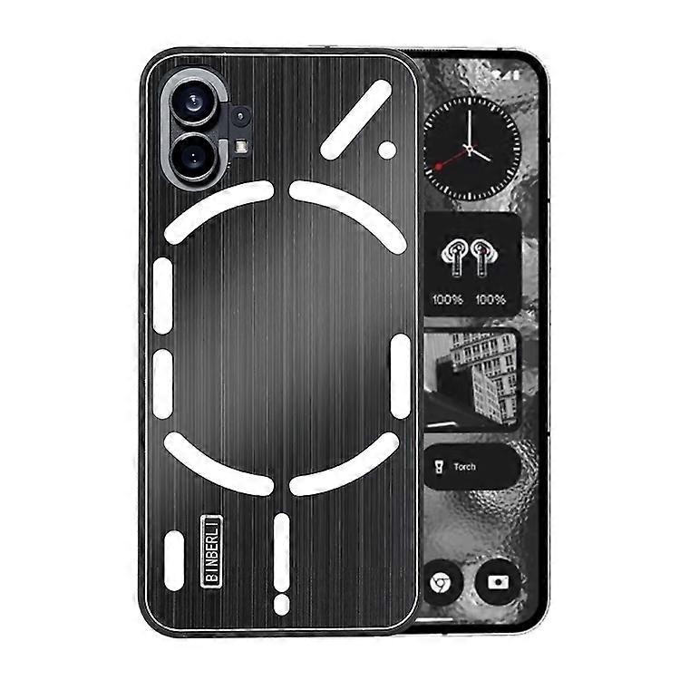 PC Hybrid Aluminum Alloy Brushed Shockproof Phone Case