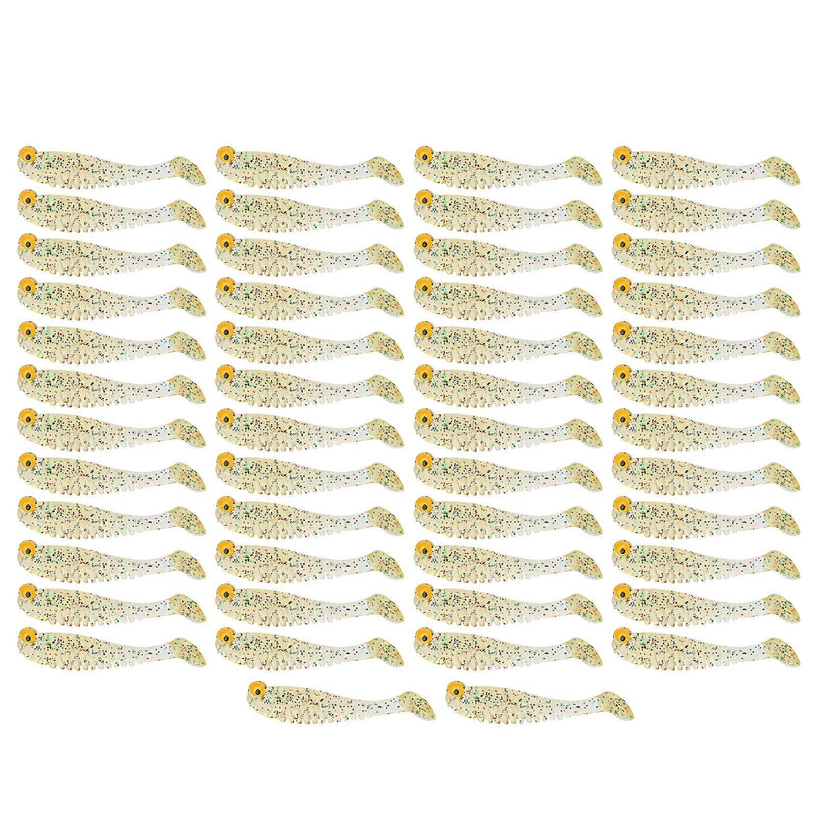 50Pcs/Bag Artificial Fishing Lures Soft Silicone Baits Lifelike Paddle Tail Swimbait